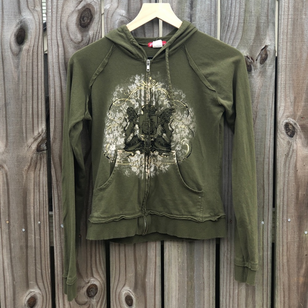 Green hoodie